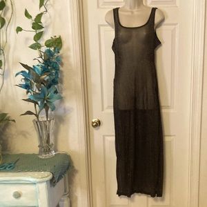 NWT cover up, sheer, gold flaked